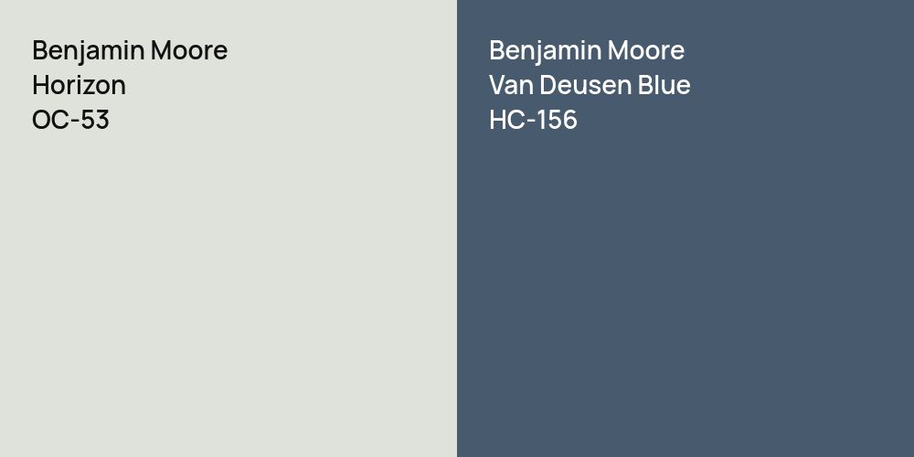 Benjamin Moore Horizon vs. Benjamin Moore Van Deusen Blue