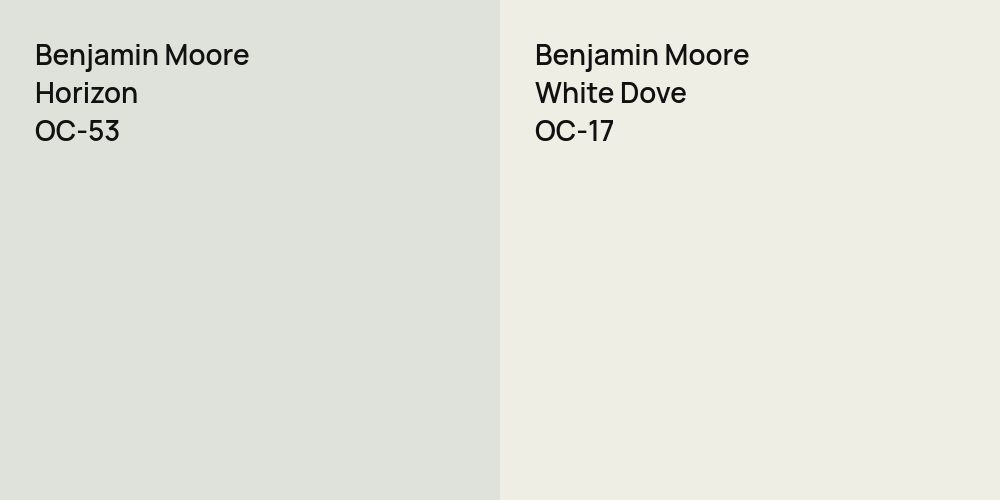 Benjamin Moore Horizon vs. Benjamin Moore White Dove