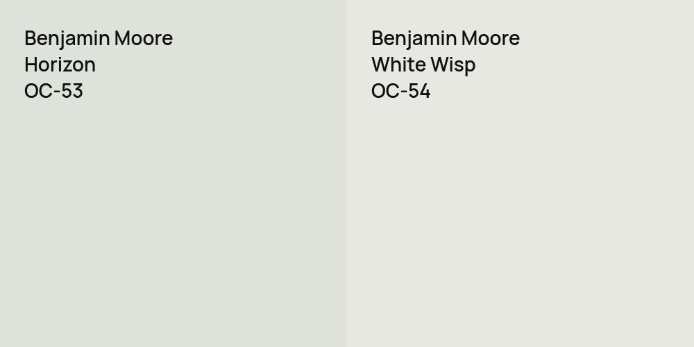 Benjamin Moore Horizon vs. Benjamin Moore White Wisp