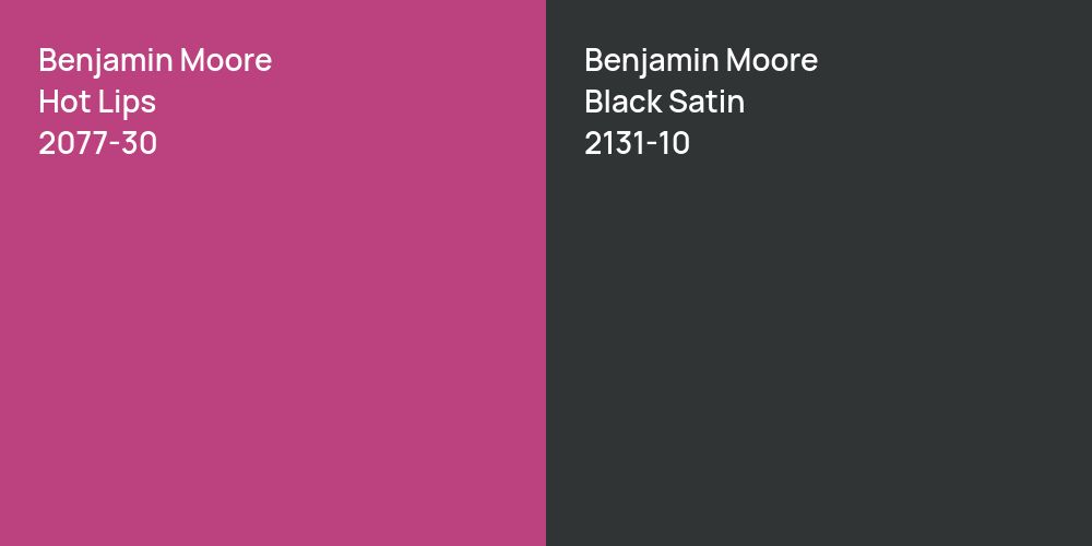 Benjamin Moore Hot Lips vs. Benjamin Moore Black Satin