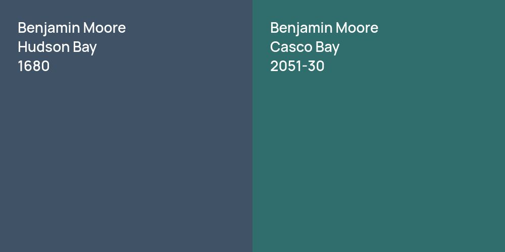 Benjamin Moore Hudson Bay vs. Benjamin Moore Casco Bay