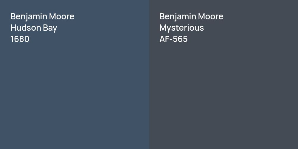 Benjamin Moore Hudson Bay vs. Benjamin Moore Mysterious