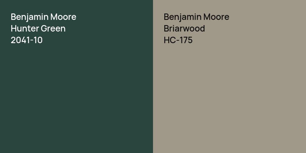 Benjamin Moore Hunter Green vs. Benjamin Moore Briarwood