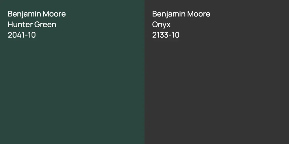 Benjamin Moore Hunter Green vs. Benjamin Moore Onyx