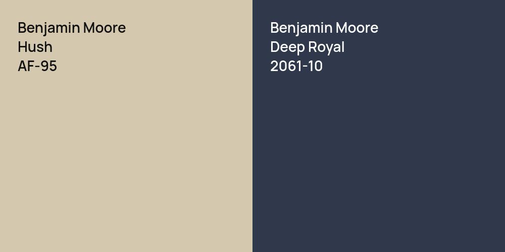 Benjamin Moore Hush vs. Benjamin Moore Deep Royal