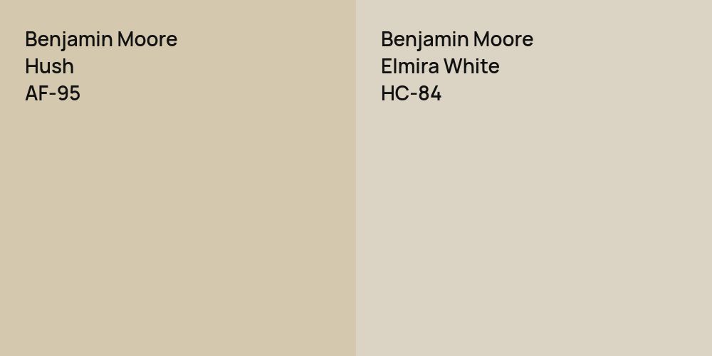 Benjamin Moore Hush vs. Benjamin Moore Elmira White