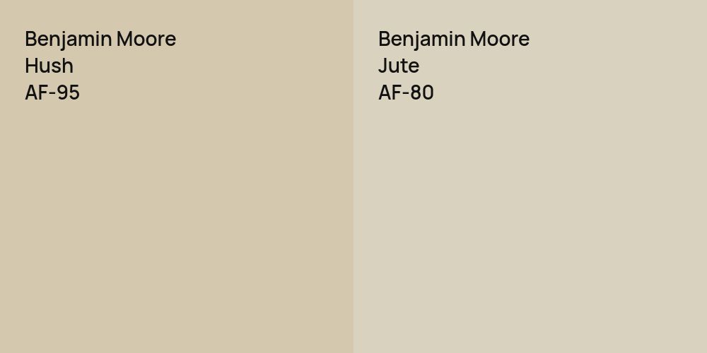 Benjamin Moore Hush vs. Benjamin Moore Jute