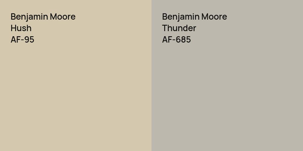 Benjamin Moore Hush vs. Benjamin Moore Thunder