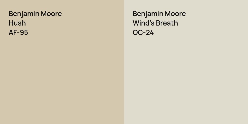 Benjamin Moore Hush vs. Benjamin Moore Wind's Breath