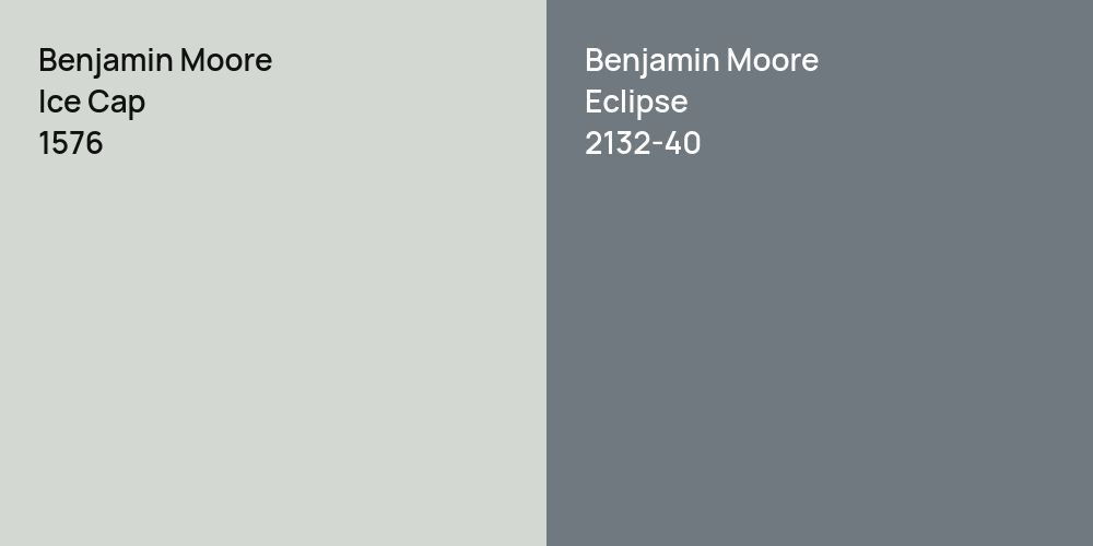 Benjamin Moore Ice Cap vs. Benjamin Moore Eclipse