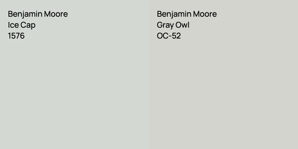 Benjamin Moore Ice Cap vs. Benjamin Moore Gray Owl