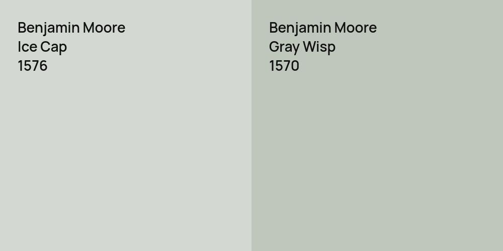 Benjamin Moore Ice Cap vs. Benjamin Moore Gray Wisp