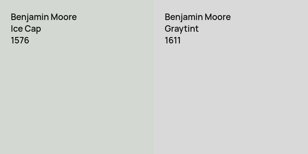 Benjamin Moore Ice Cap vs. Benjamin Moore Graytint