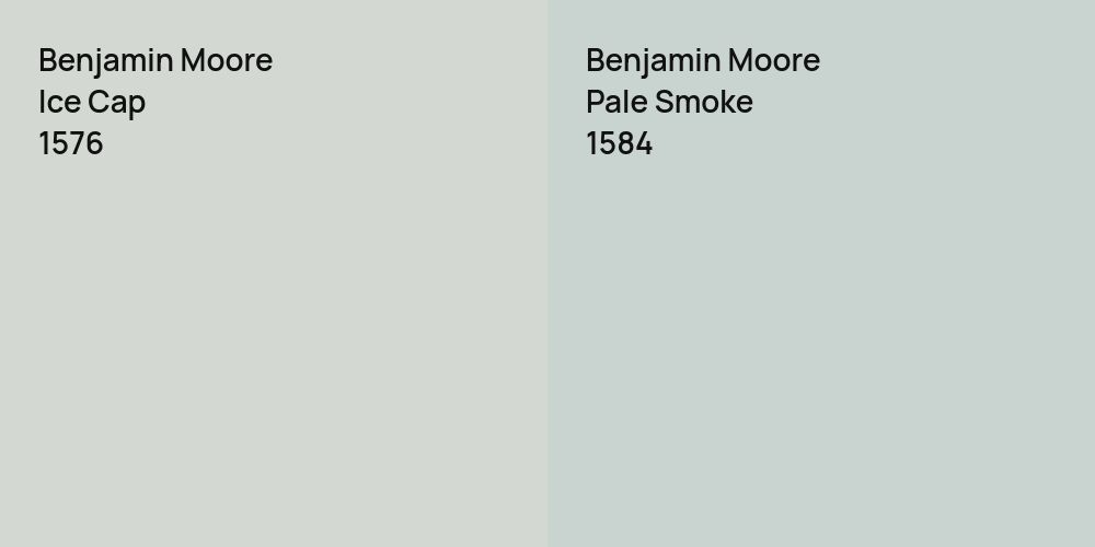 Benjamin Moore Ice Cap vs. Benjamin Moore Pale Smoke