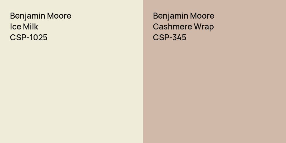 Benjamin Moore Ice Milk vs. Benjamin Moore Cashmere Wrap