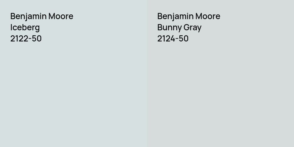 Benjamin Moore Iceberg vs. Benjamin Moore Bunny Gray