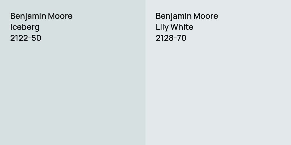 Benjamin Moore Iceberg vs. Benjamin Moore Lily White