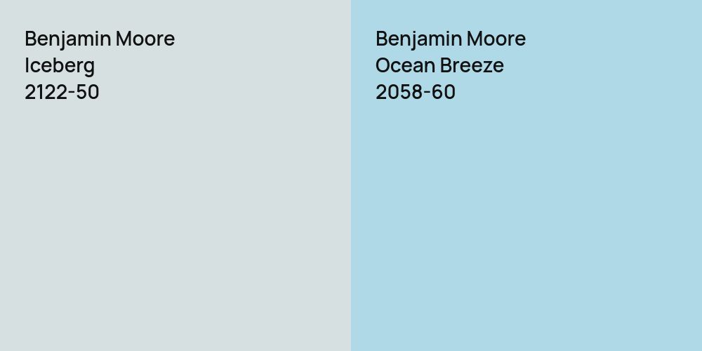 Benjamin Moore Iceberg vs. Benjamin Moore Ocean Breeze