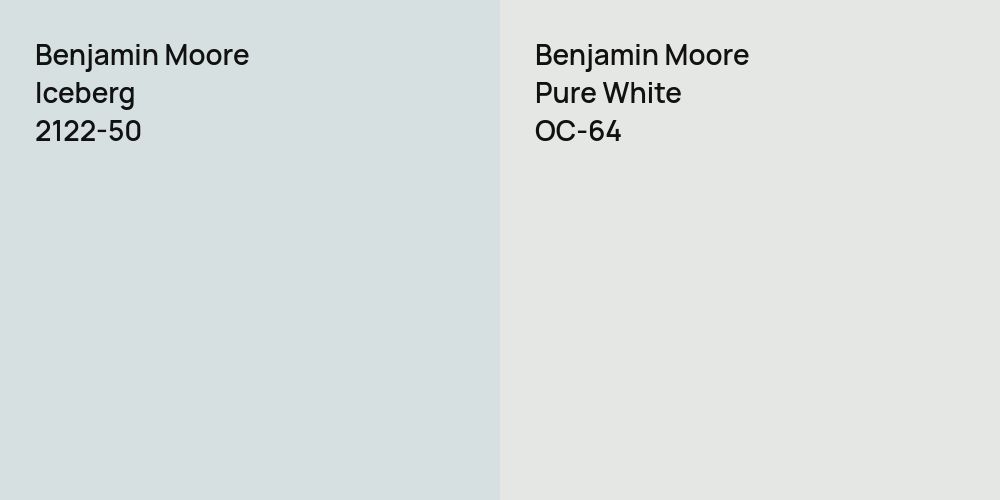 Benjamin Moore Iceberg vs. Benjamin Moore Pure White