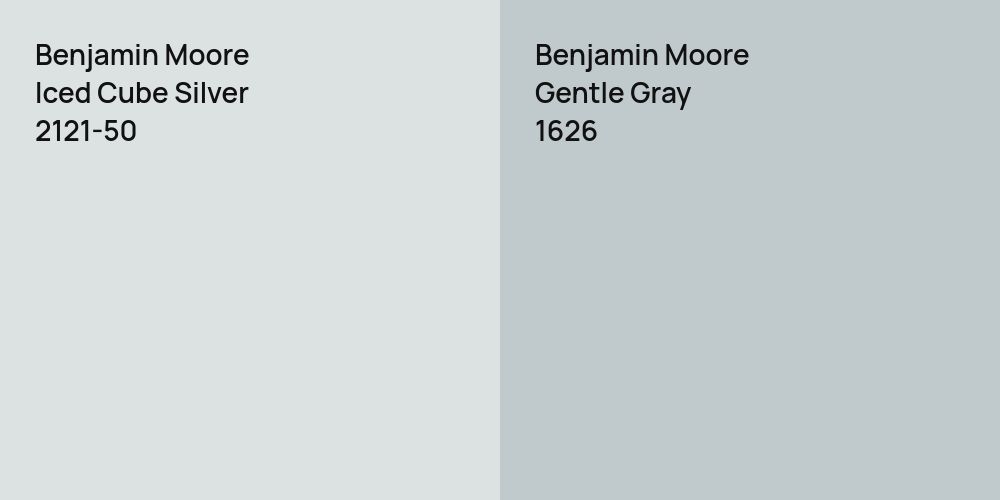 Benjamin Moore Iced Cube Silver vs. Benjamin Moore Gentle Gray