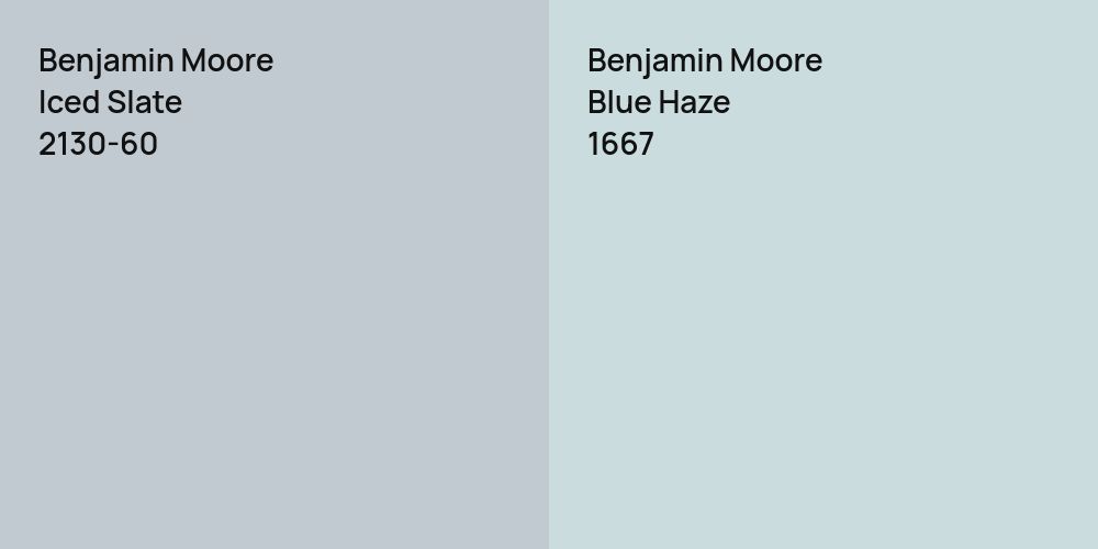 Benjamin Moore Iced Slate vs. Benjamin Moore Blue Haze