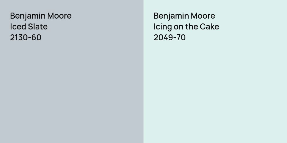 Benjamin Moore Iced Slate vs. Benjamin Moore Icing on the Cake