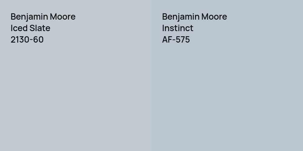 Benjamin Moore Iced Slate vs. Benjamin Moore Instinct