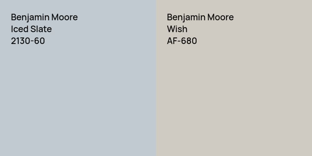 Benjamin Moore Iced Slate vs. Benjamin Moore Wish