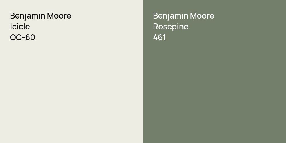 Benjamin Moore Icicle vs. Benjamin Moore Rosepine