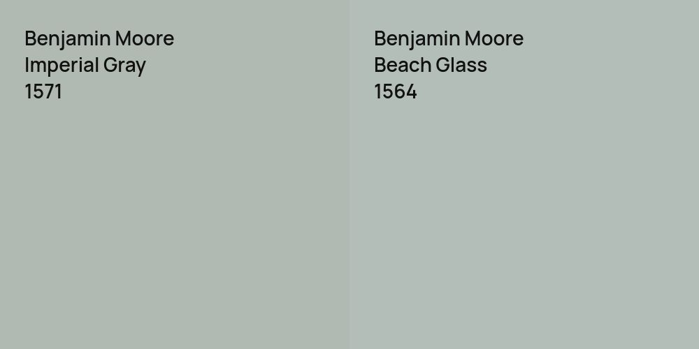 Benjamin Moore Imperial Gray vs. Benjamin Moore Beach Glass