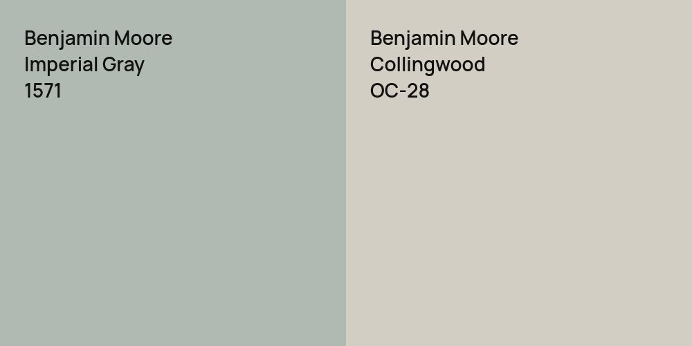 Benjamin Moore Imperial Gray vs. Benjamin Moore Collingwood