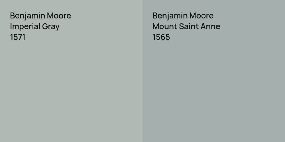 Benjamin Moore Imperial Gray vs. Benjamin Moore Mount Saint Anne