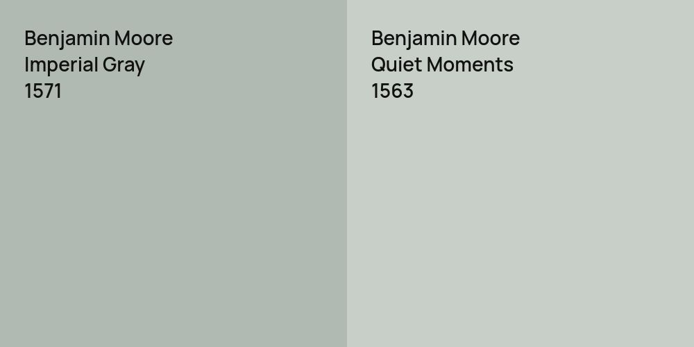 Benjamin Moore Imperial Gray vs. Benjamin Moore Quiet Moments