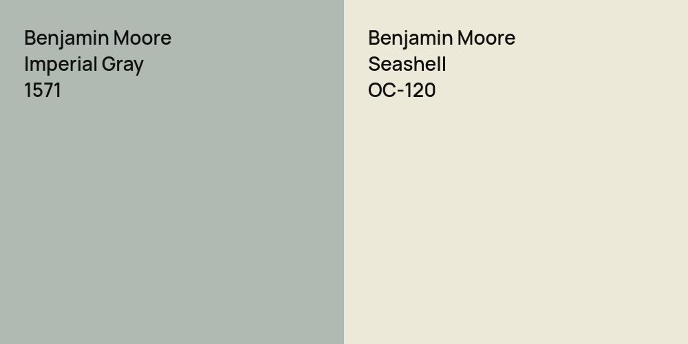 Benjamin Moore Imperial Gray vs. Benjamin Moore Seashell