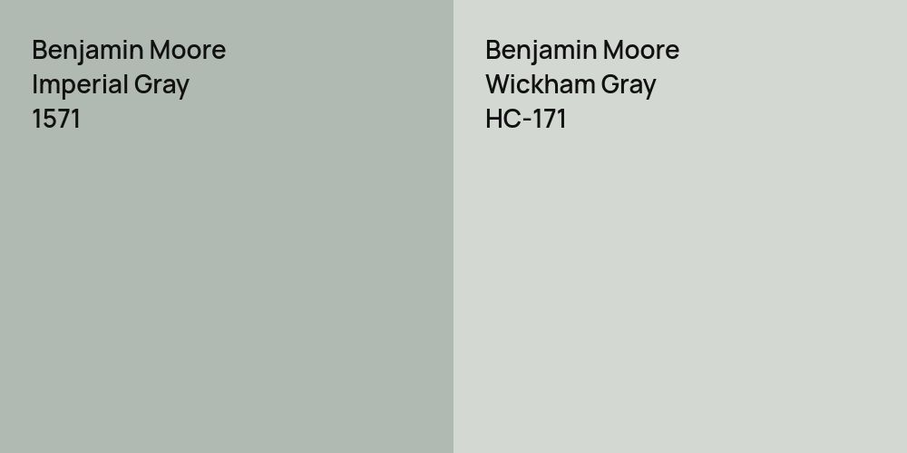 Benjamin Moore Imperial Gray vs. Benjamin Moore Wickham Gray