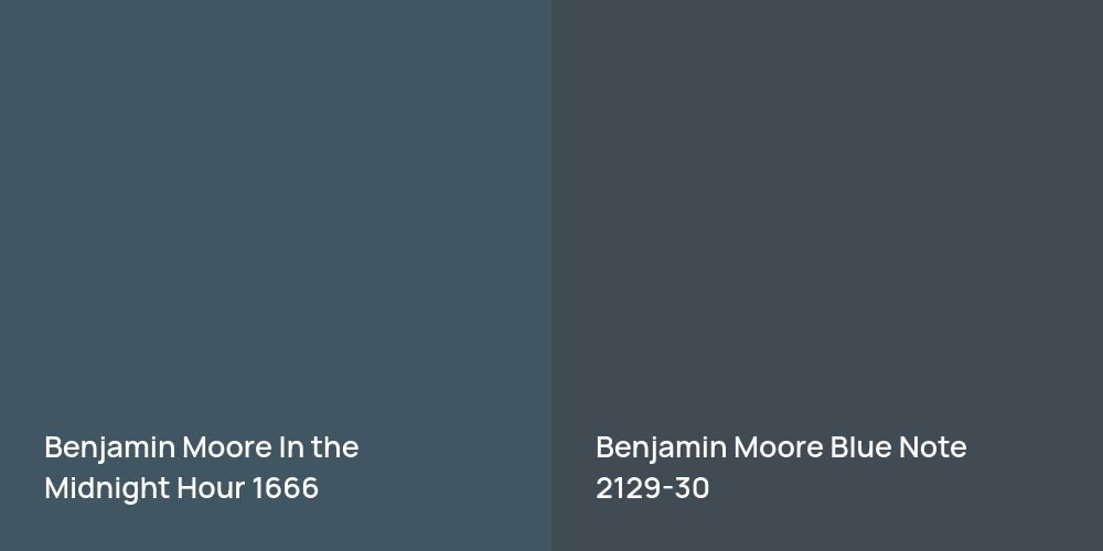 Benjamin Moore In the Midnight Hour vs. Benjamin Moore Blue Note