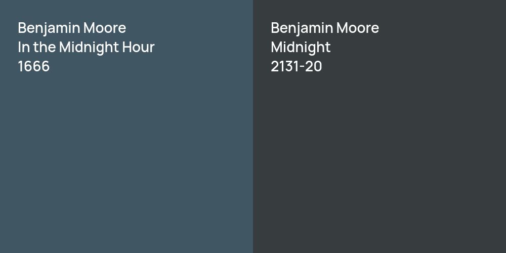 Benjamin Moore In the Midnight Hour vs. Benjamin Moore Midnight