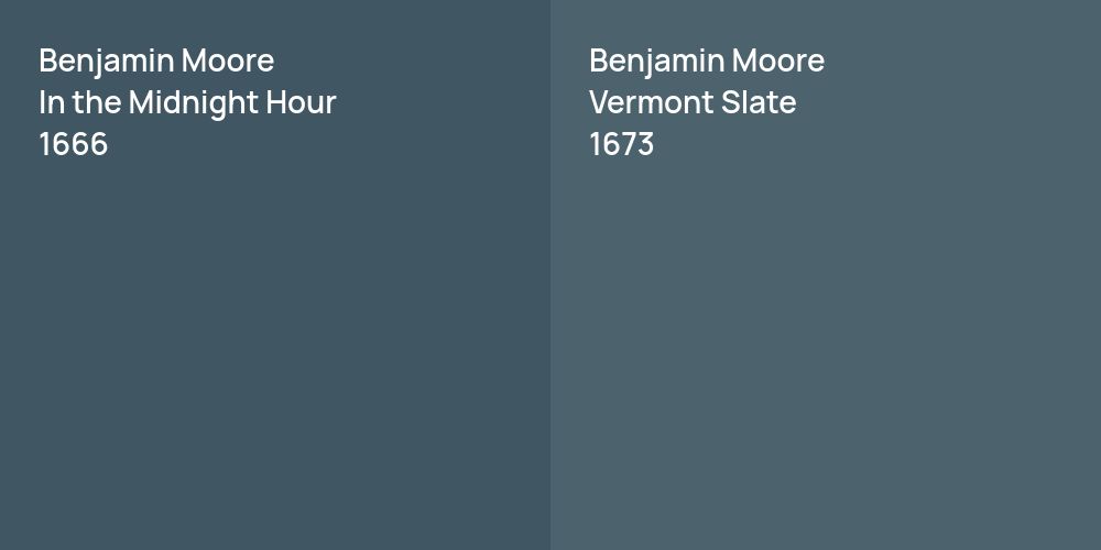 Benjamin Moore In the Midnight Hour vs. Benjamin Moore Vermont Slate