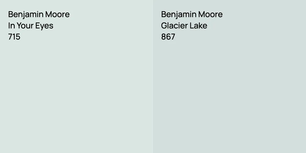 Benjamin Moore In Your Eyes vs. Benjamin Moore Glacier Lake