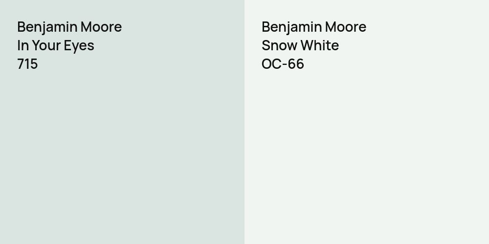 Benjamin Moore In Your Eyes vs. Benjamin Moore Snow White