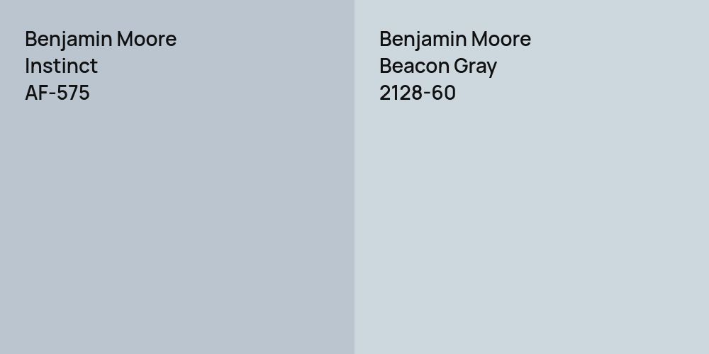 Benjamin Moore Instinct vs. Benjamin Moore Beacon Gray