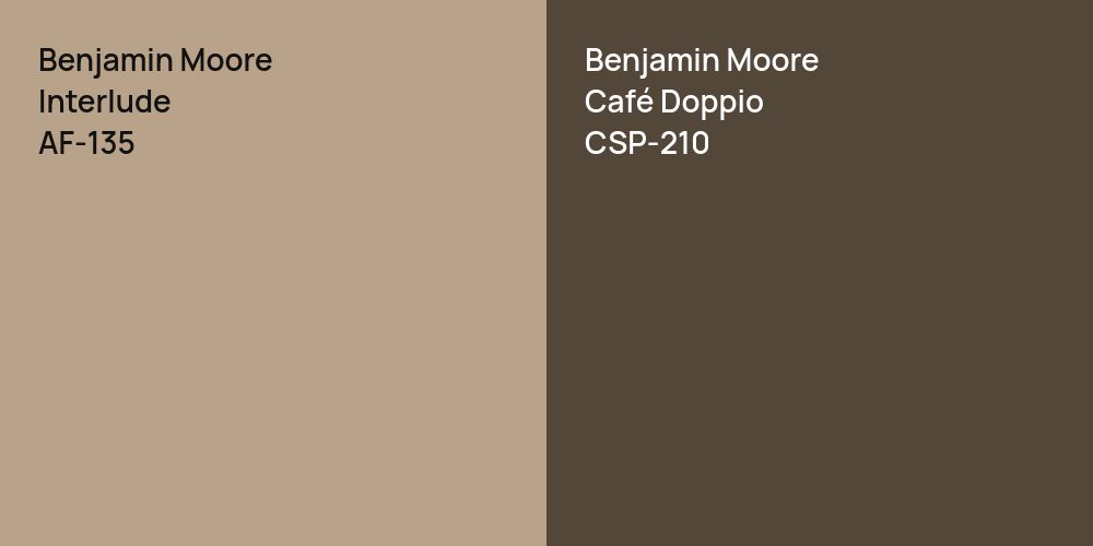 Benjamin Moore Interlude vs. Benjamin Moore Café Doppio