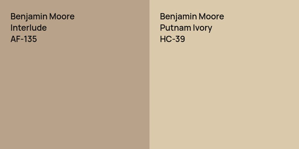 Benjamin Moore Interlude vs. Benjamin Moore Putnam Ivory