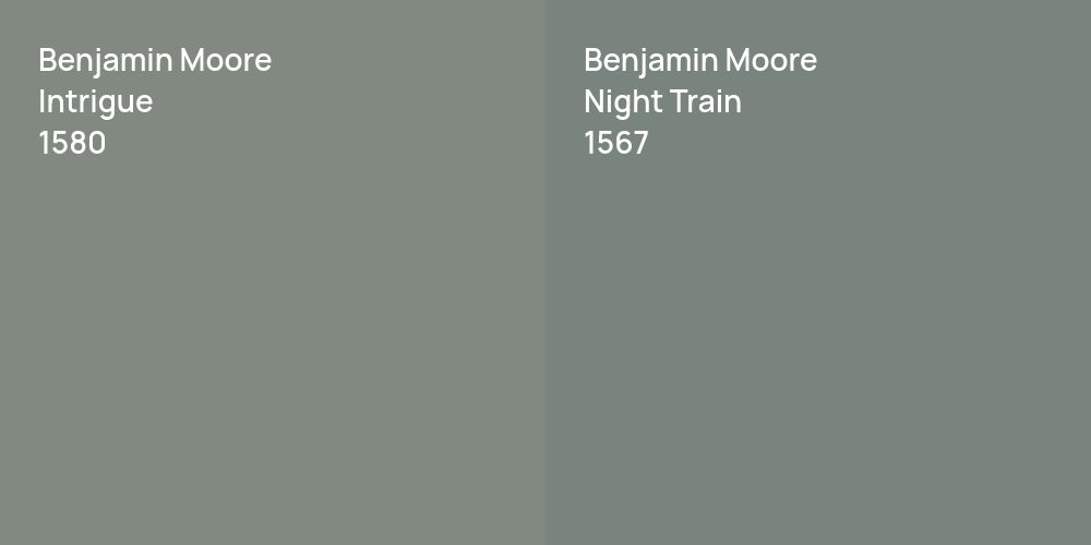 Benjamin Moore Intrigue vs. Benjamin Moore Night Train