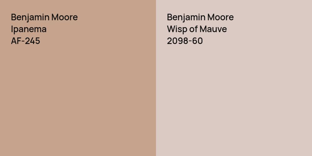 Benjamin Moore Ipanema vs. Benjamin Moore Wisp of Mauve