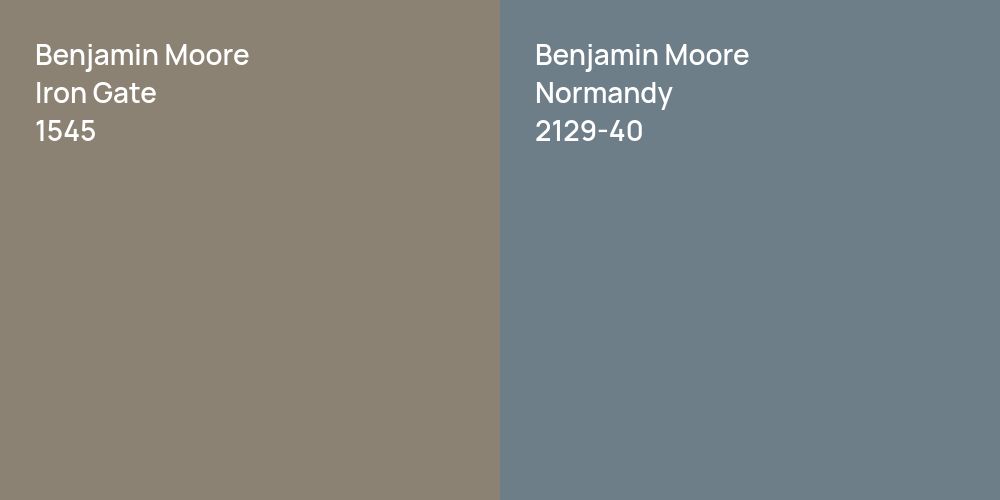 Benjamin Moore Iron Gate vs. Benjamin Moore Normandy