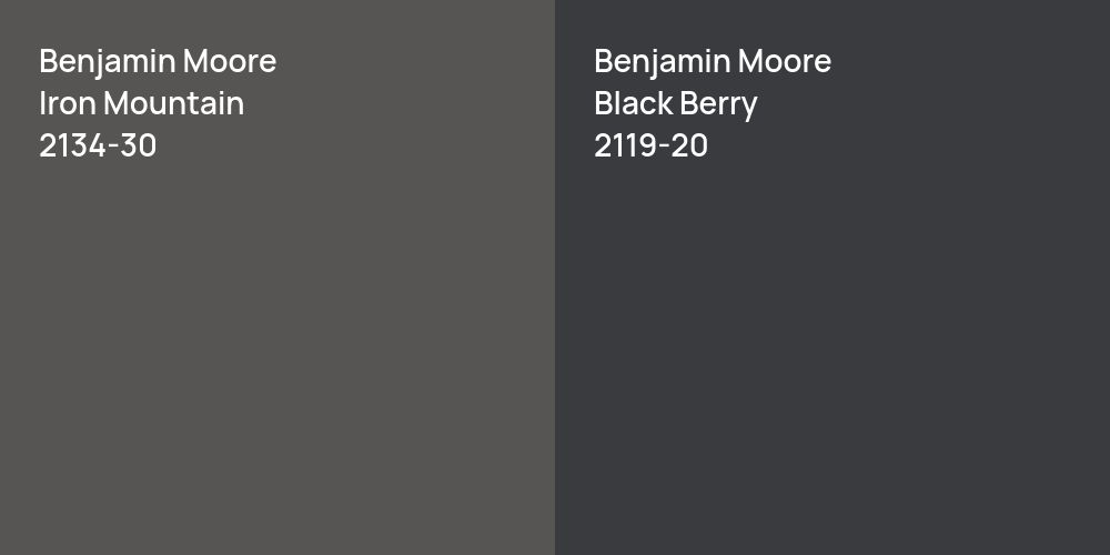 Benjamin Moore Iron Mountain vs. Benjamin Moore Black Berry