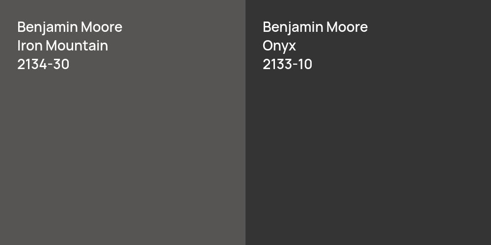 Benjamin Moore Iron Mountain vs. Benjamin Moore Onyx