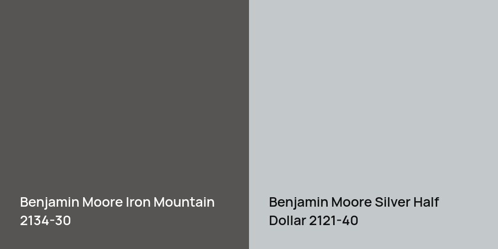 Benjamin Moore Iron Mountain vs. Benjamin Moore Silver Half Dollar