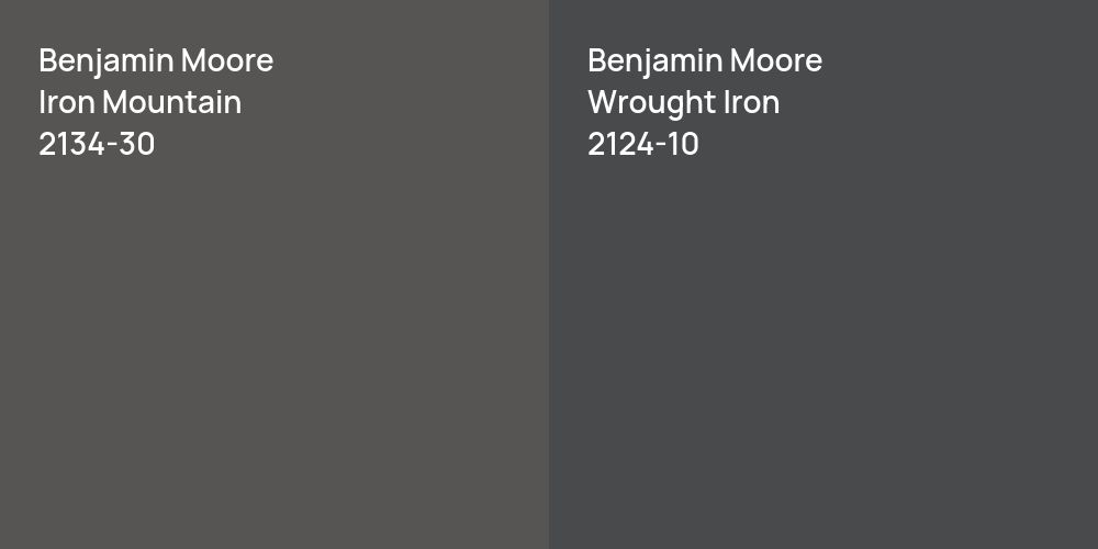 Benjamin Moore Iron Mountain vs. Benjamin Moore Wrought Iron